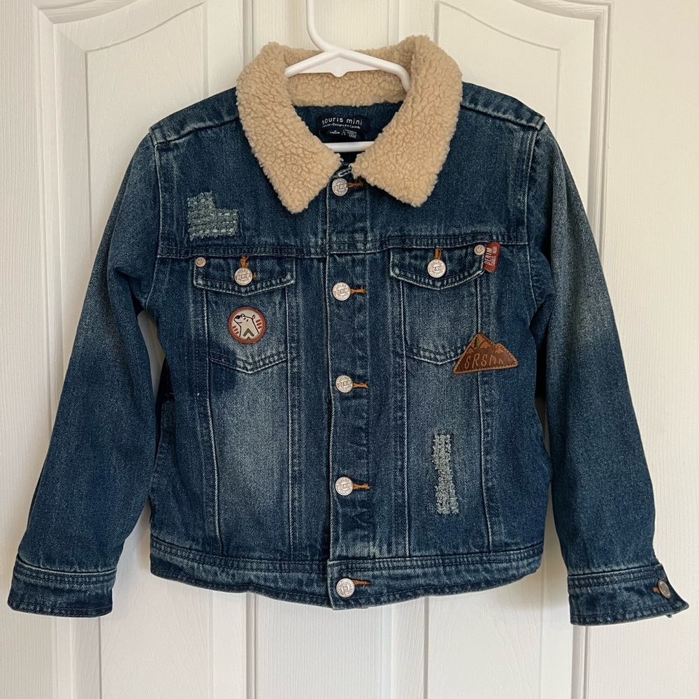 NWOT Jean jacket toddler with embroidery